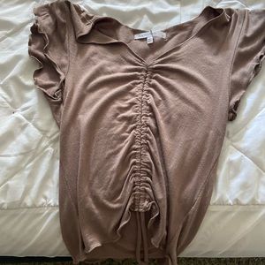 Brown with stings to make it short or longer